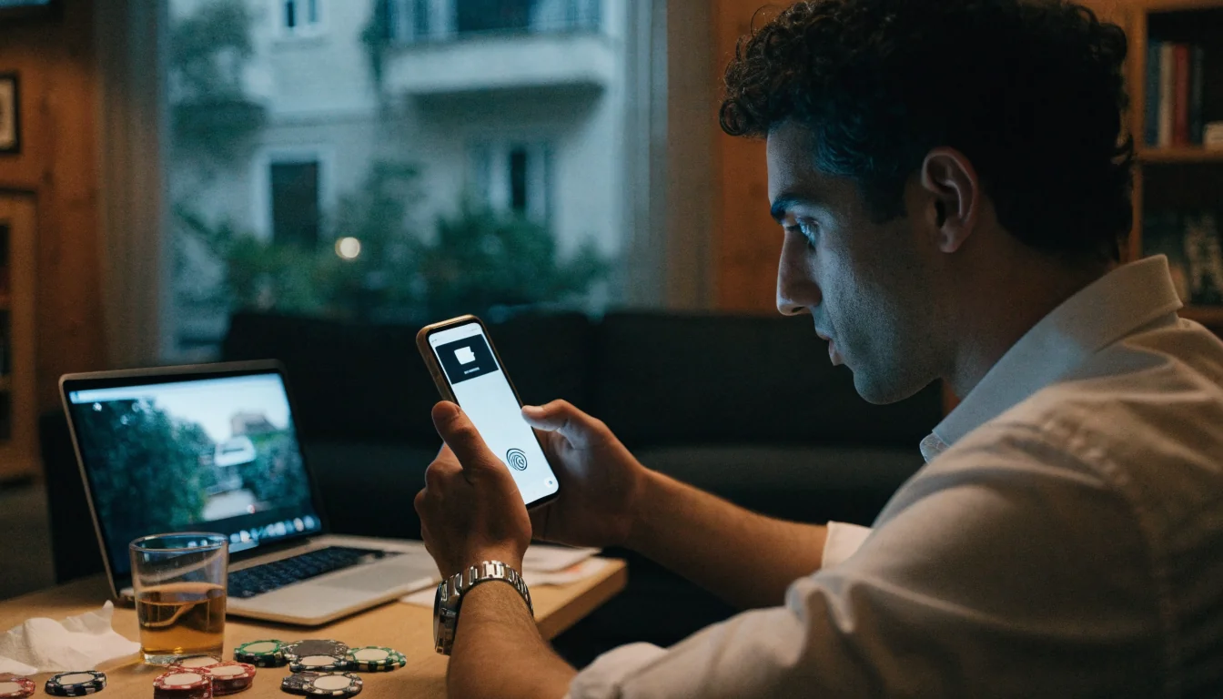 Hrvatski igrač plaća pametnim telefonom uz čipove na stolu