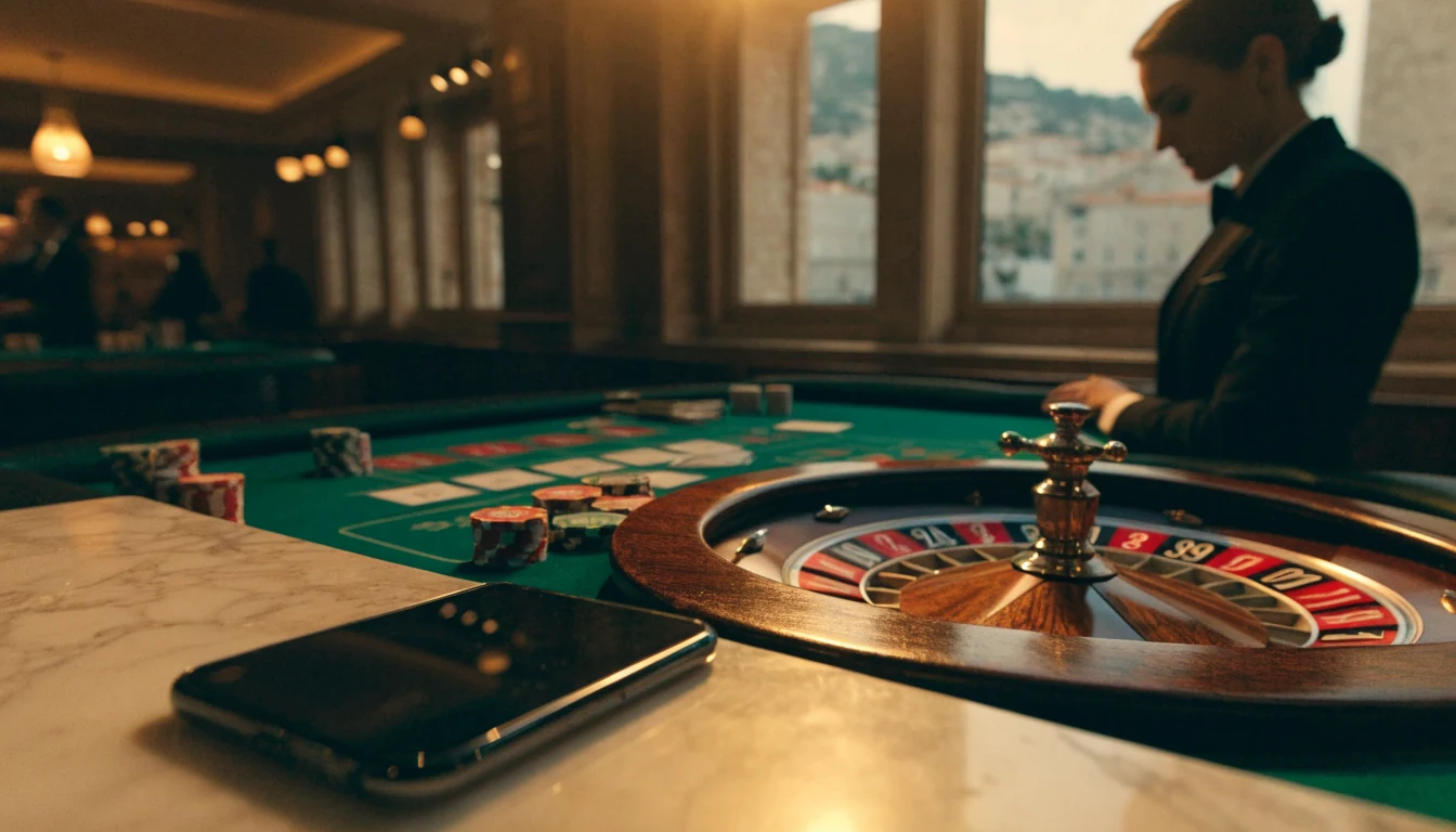 Djelatnik za stolom ruleta u studiju kasina uživo, Hrvatska